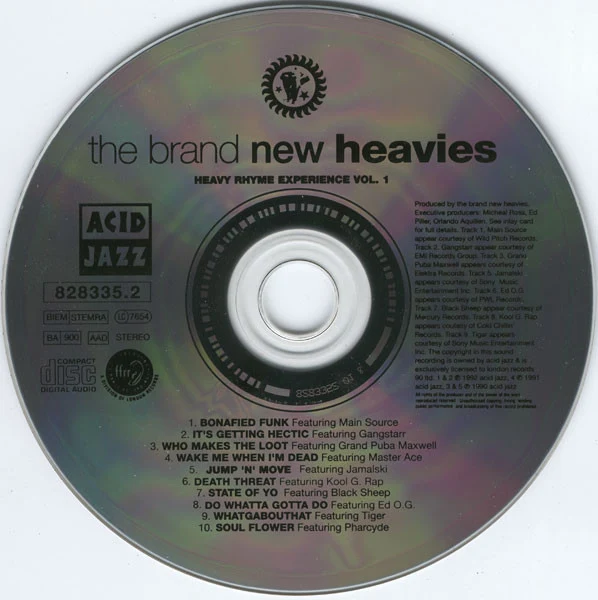 The Brand New Heavies - Heavy Rhyme Experience: Vol. 1 (CD, Album) - Image 3