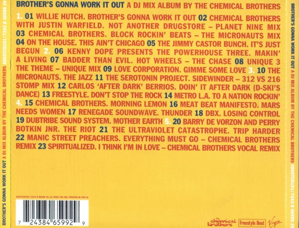 The Chemical Brothers - Brothers Gonna Work It Out (CD, Album, Ltd, Mixed) - Image 2