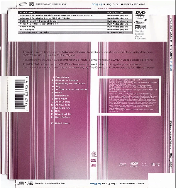 The Corrs - In Blue (DVD-A, Album, Multichannel) - Image 2
