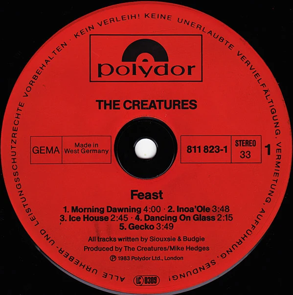 The Creatures - Feast (LP, Album) - Image 3