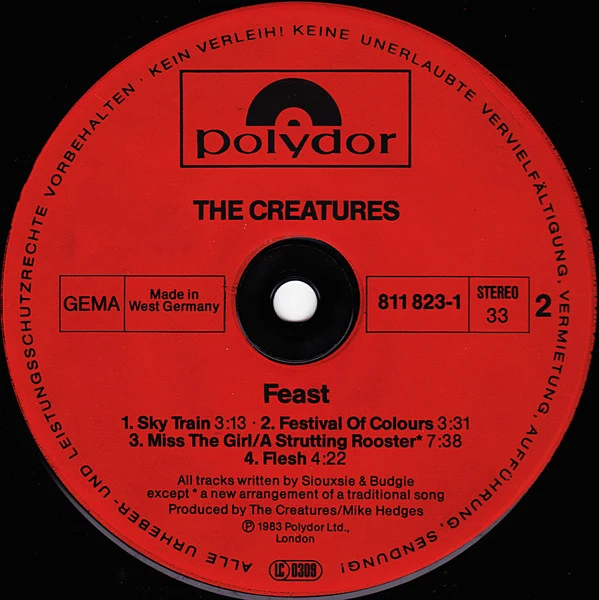 The Creatures - Feast (LP, Album) - Image 4