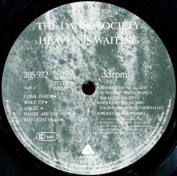 The Danse Society - Heaven Is Waiting (LP, Album) - Image 5