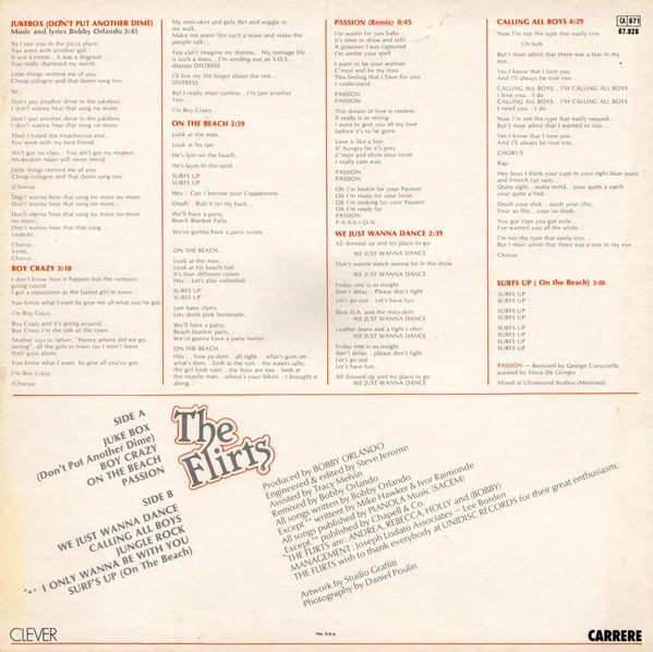 The Flirts - Calling All Boys (LP, Album) - Image 2