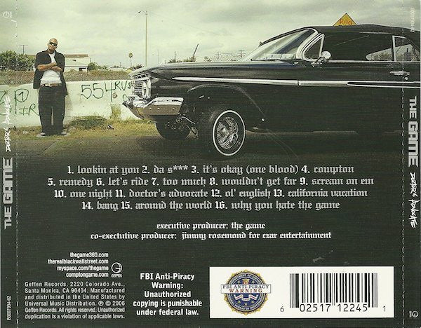 The Game  - Doctor's Advocate (Clean Version) (CD, Album) - Image 4