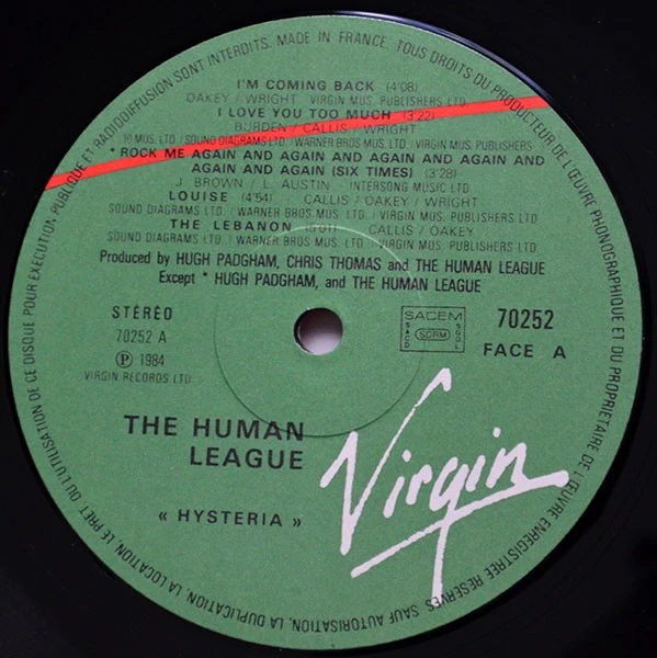 The Human League - Hysteria (LP, Album, Gat) - Image 5