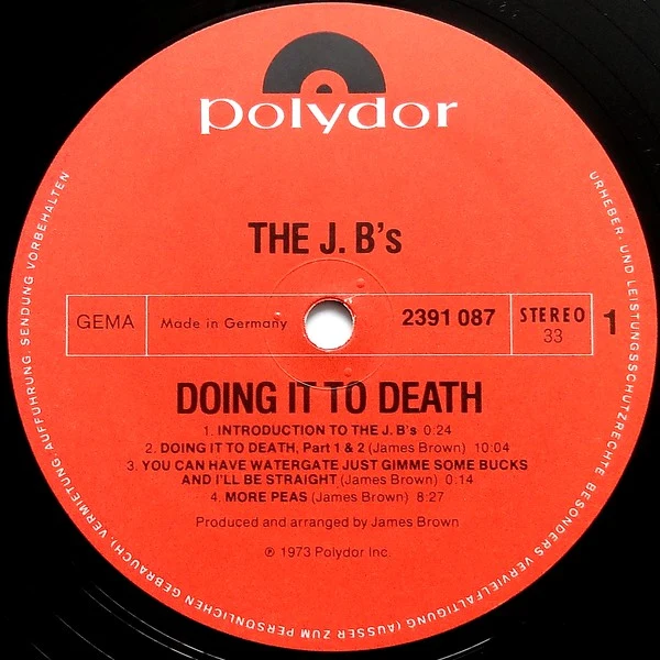 The J.B.'s - Doing It To Death (LP, Album) - Image 3