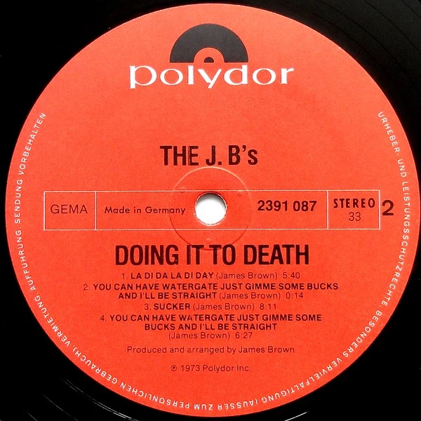 The J.B.'s - Doing It To Death (LP, Album) - Image 4