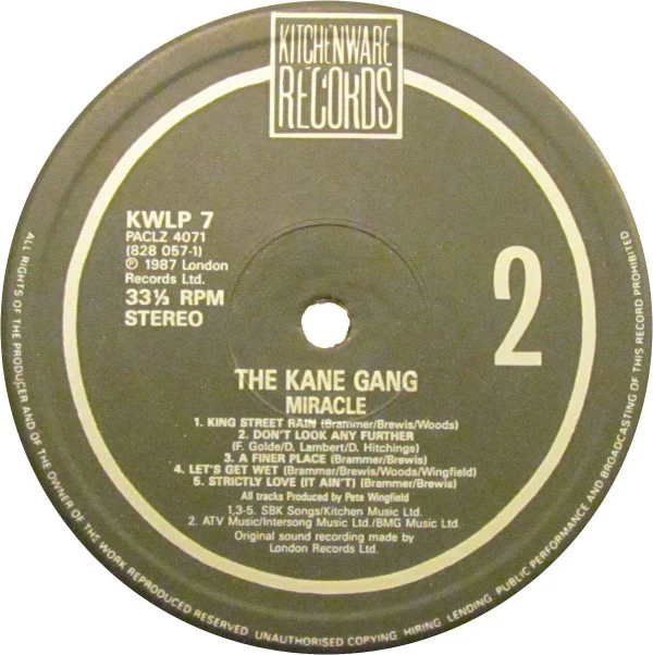 The Kane Gang - Miracle (LP, Album) - Image 4