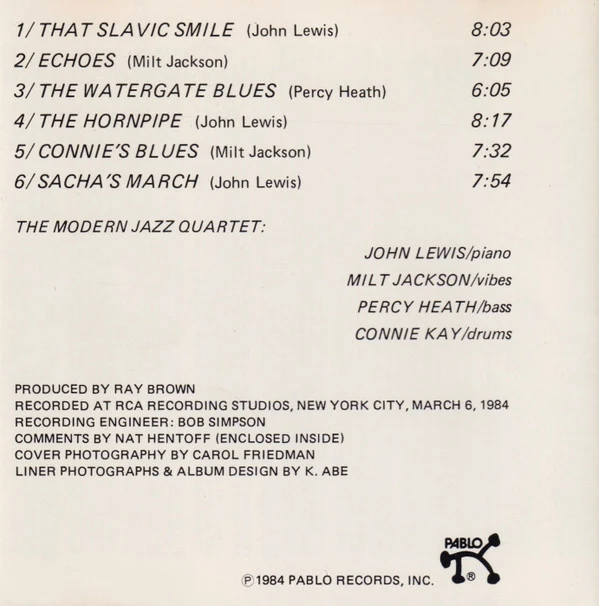 The Modern Jazz Quartet - Echoes (CD, Album) - Image 4
