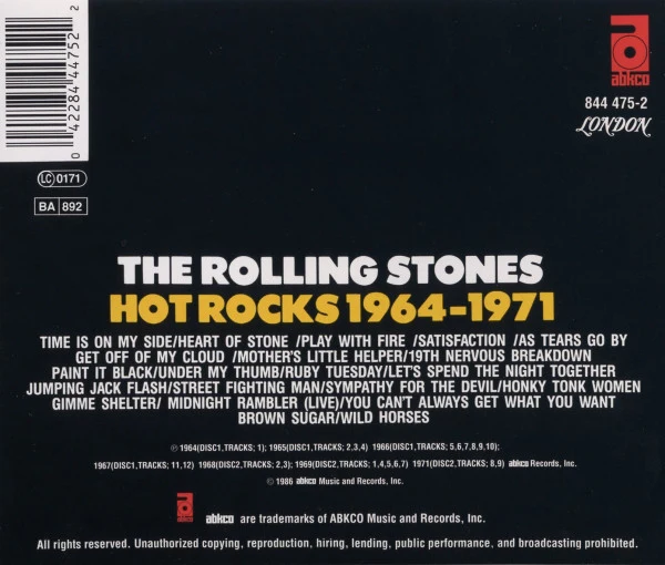 The Rolling Stones - Hot Rocks 1964-1971 (2xCD, Comp, RE, RM) - Image 2