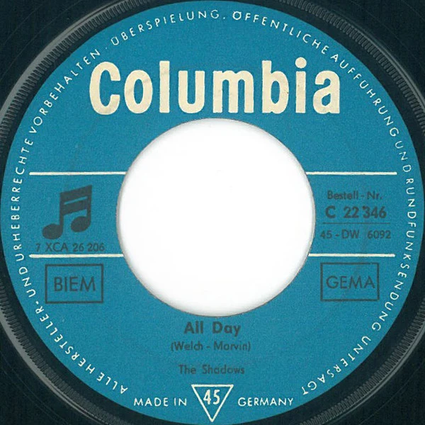 The Shadows - Dance On! (7", Single, Mono) - Image 2