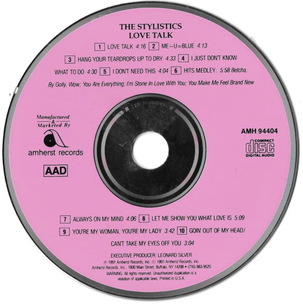 The Stylistics - Love Talk (CD, Album) - Image 4