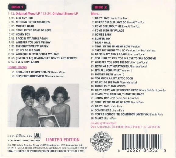 The Supremes - More Hits By The  Supremes (2xCD, Album, Ltd, RM, Exp) - Image 2