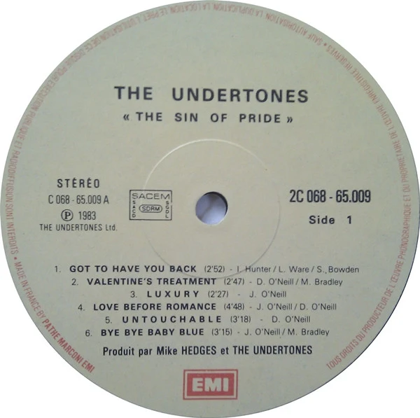 The Undertones - The Sin Of Pride (LP, Album) - Image 3