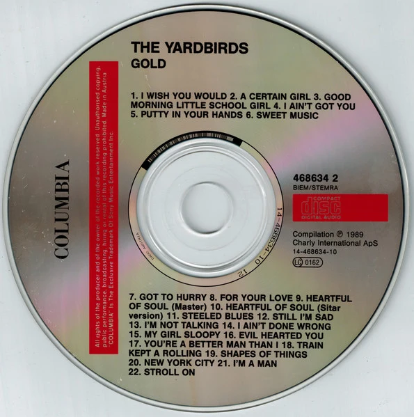 The Yardbirds - Collection Gold (22 Titres Originaux) (CD, Comp) - Image 3