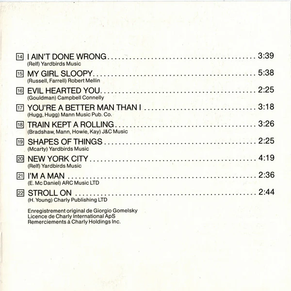 The Yardbirds - Collection Gold (22 Titres Originaux) (CD, Comp) - Image 5