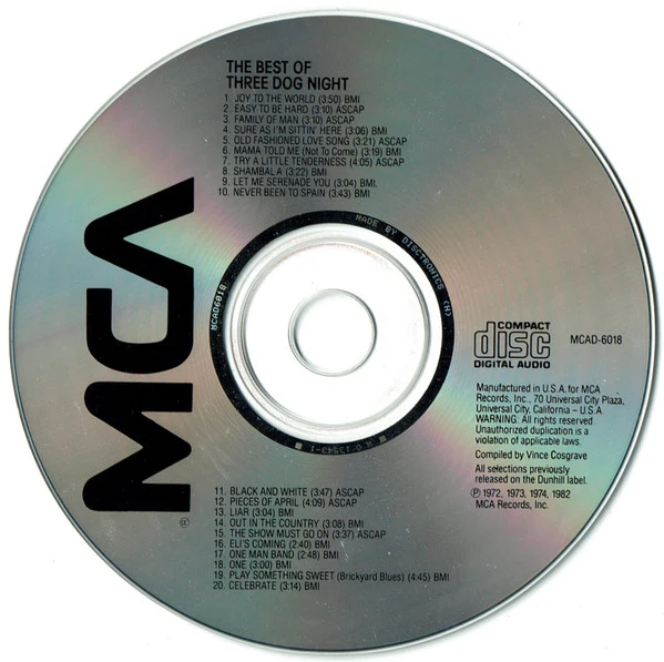 Three Dog Night - The Best Of Three Dog Night (CD, Comp, RE, DIS) - Image 3