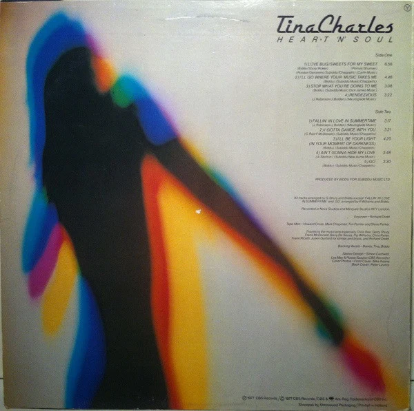 Tina Charles - Heart 'n' Soul (LP, Album) - Image 2