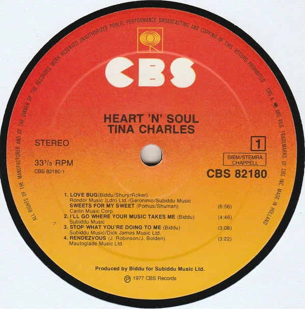 Tina Charles - Heart 'n' Soul (LP, Album) - Image 3
