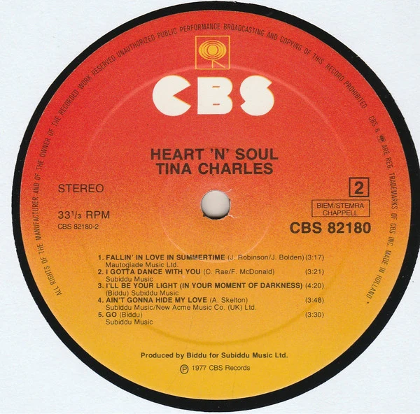 Tina Charles - Heart 'n' Soul (LP, Album) - Image 4