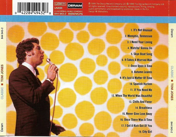 Tom Jones - Classic Tom Jones (CD, Comp, RM) - Image 2