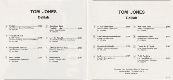 Tom Jones - Delilah (CD, Comp) - Image 3