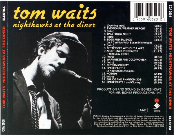 Tom Waits - Nighthawks At The Diner (CD, Album, RE) - Image 2