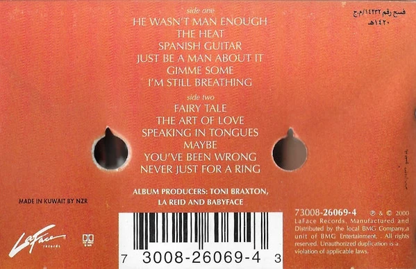 Toni Braxton - The Heat (Cass, Album) - Image 3