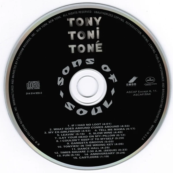 Tony Toni Toné* - Sons Of Soul (CD, Album) - Image 2