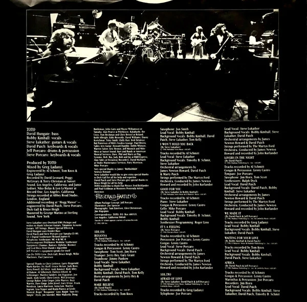 Toto - Toto IV (LP, Album) - Image 5
