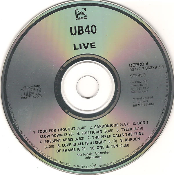 UB40 - Live (CD, Album) - Image 4