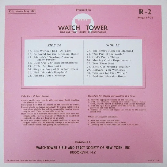 Unknown Artist - Sing Praises To Jehovah Songs 15-31 (LP) - Image 2
