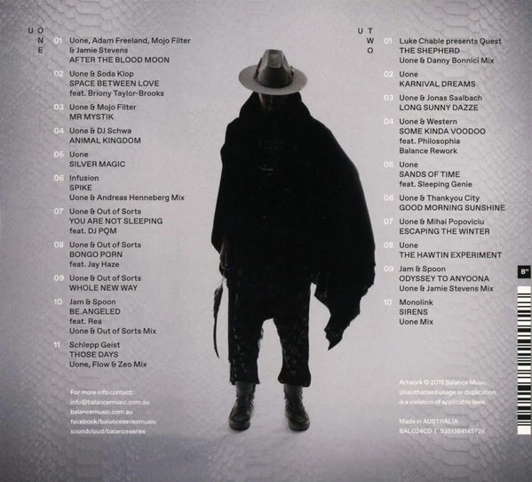 Uone - Balance Presents Uone (2xCD, Mixed) - Image 2