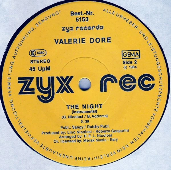 Valerie Dore - The Night (12", Maxi) - Image 4