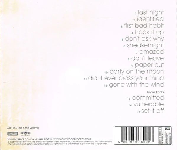 Vanessa Hudgens - Identified (CD, Album) - Image 2