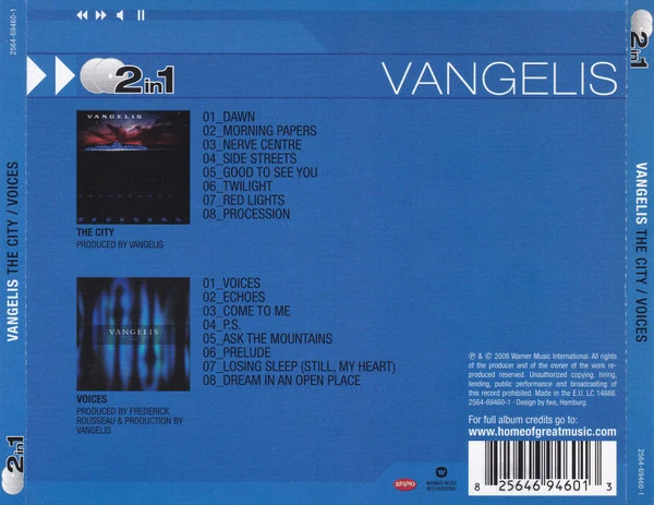 Vangelis - The City / Voices (CD, Album, RE + CD, Album, RE + Comp) - Image 4
