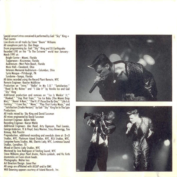 Vanilla Ice - Extremely Live (CD, Album) - Image 5