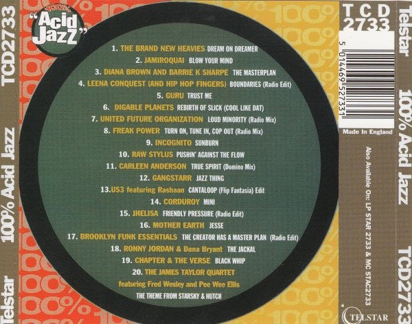 Various - 100% Acid Jazz (CD, Comp) - Image 2