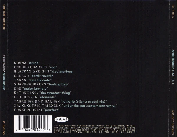 Various - After Hours Volume Three (CD, Comp) - Image 2