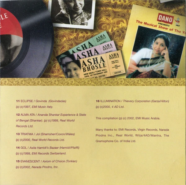 Various - Asha Bhosle Presents: A Place Full Of Ahsa - Asha's Contemporary Fusion Sounds (CD, Album) - Image 3