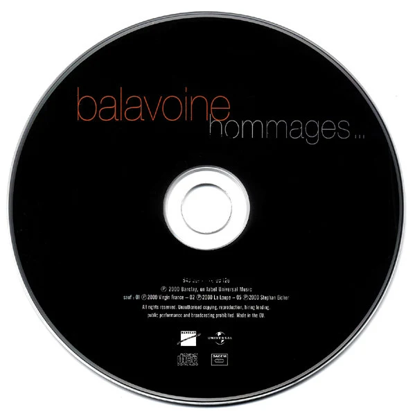 Various - Balavoine Hommages… (CD, Album, Dig) - Image 3