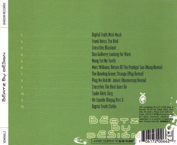 Various - Beatz By Design (CD, Comp) - Image 3