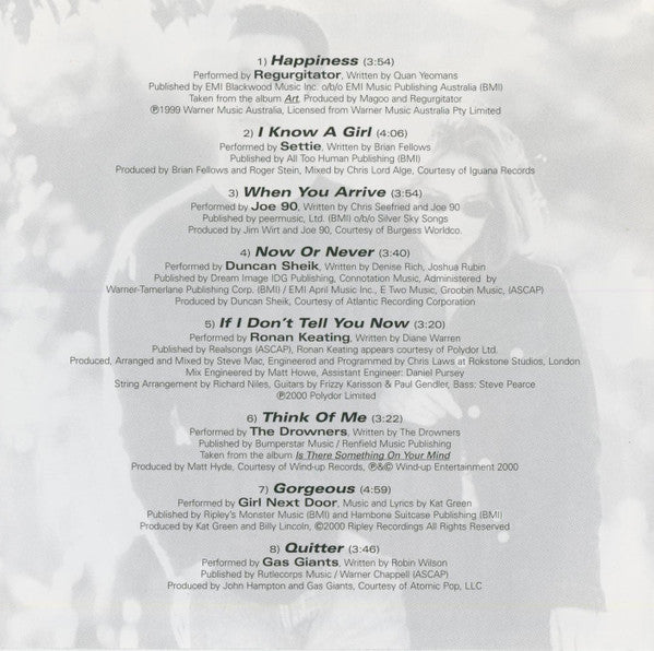 Various - Boys And Girls : Music From The Dimension Motion Picture (CD, Album, Comp) - Image 2