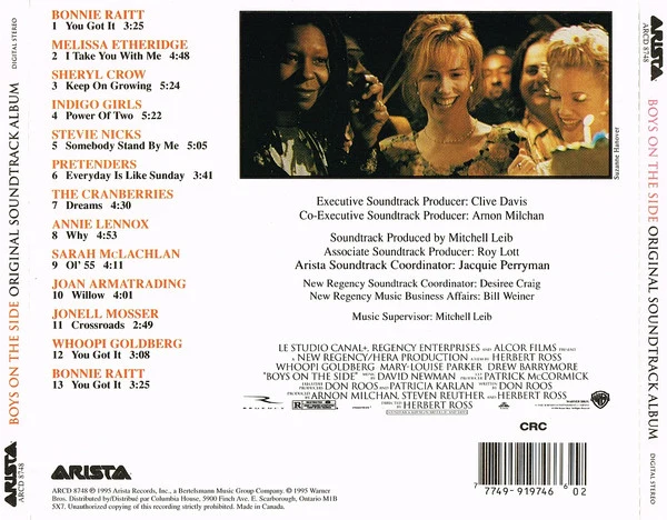 Various - Boys On The Side (Original Soundtrack Album) (CD, Comp, Club) - Image 2