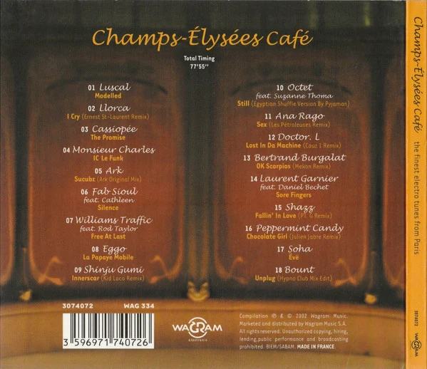 Various - Champs-Élysées Café (CD, Comp, Dig) - Image 2