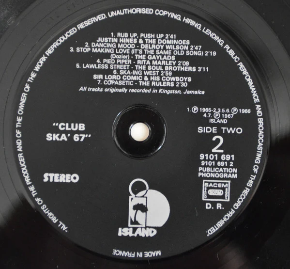 Various - Club Ska '67 (LP, Comp) - Image 3