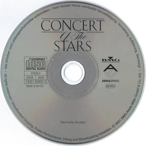 Various - Concert Of The Stars (CD, Comp) - Image 4