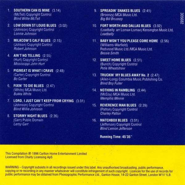 Various - Cotton Pickin' Blues (CD, Comp) - Image 4