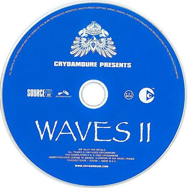 Various - Crydamoure Presents Waves II (CD, Comp, Copy Prot., Mixed) - Image 3
