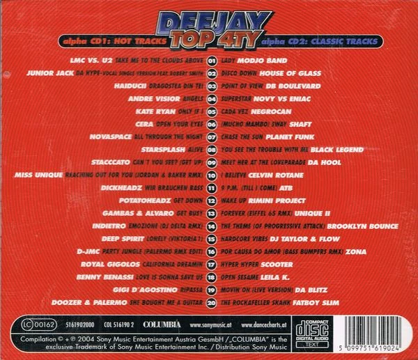 Various - Deejay Top 4ty Alpha (2xCD, Comp) - Image 2